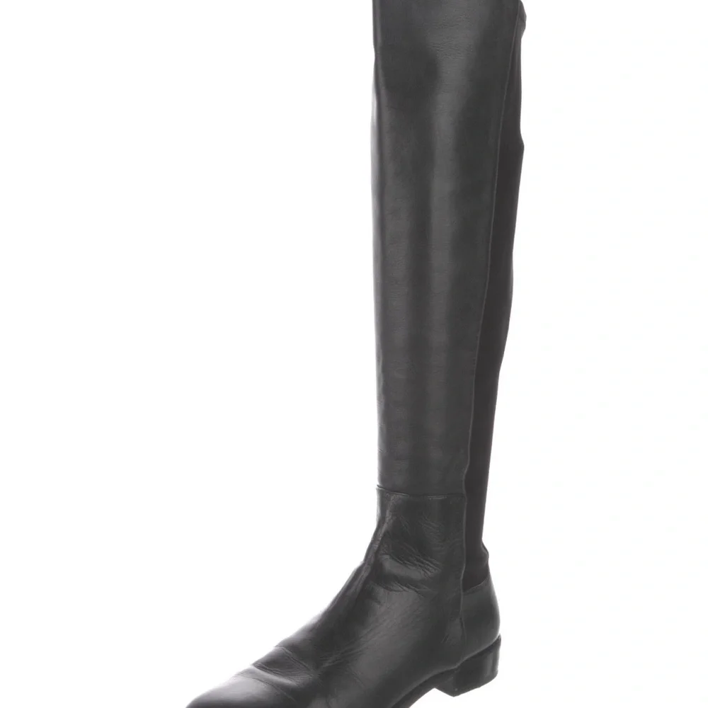 7.5 Stuart Weitzman Leather Knee-High Riding Boots - Picture 3 of 7